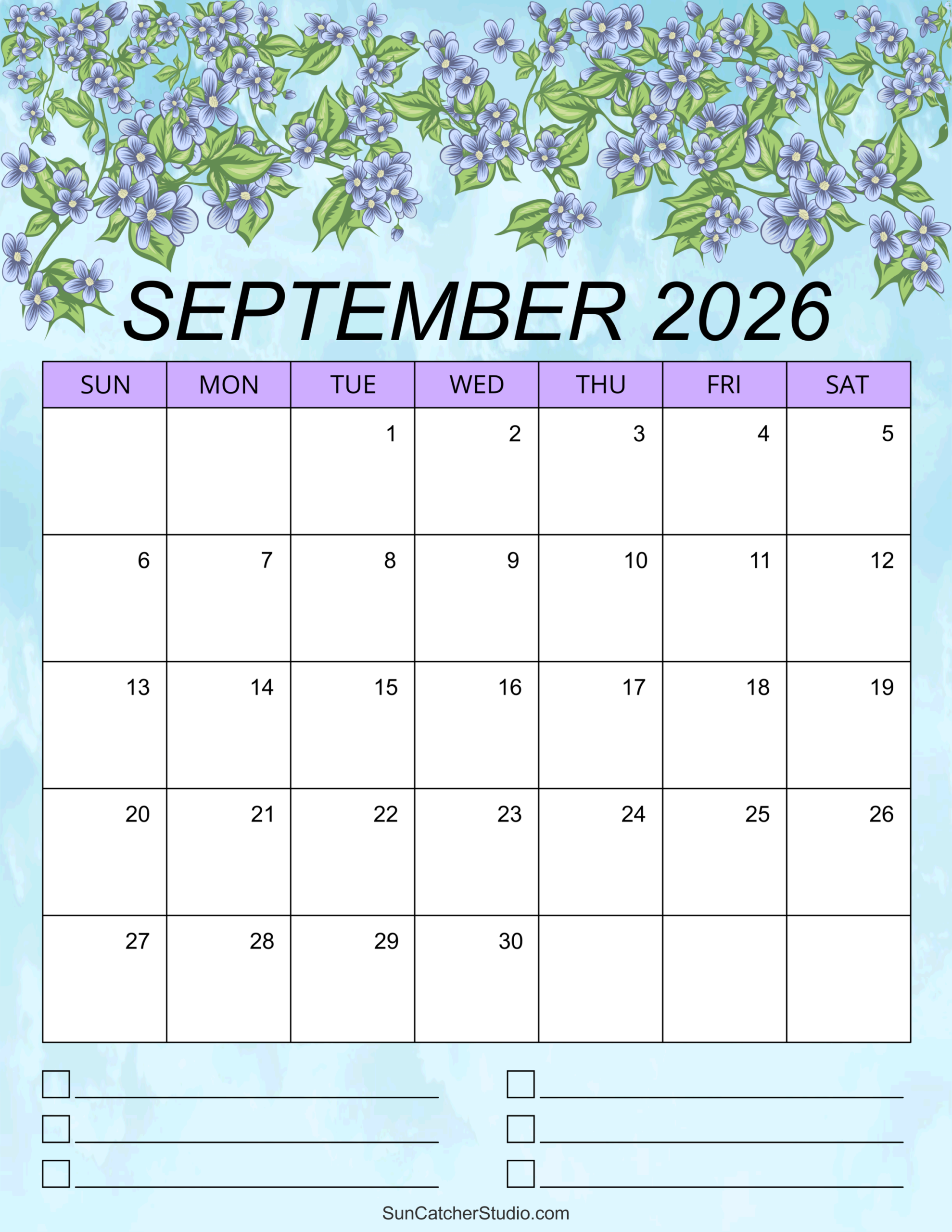 Printable September To December 2026 Calendar