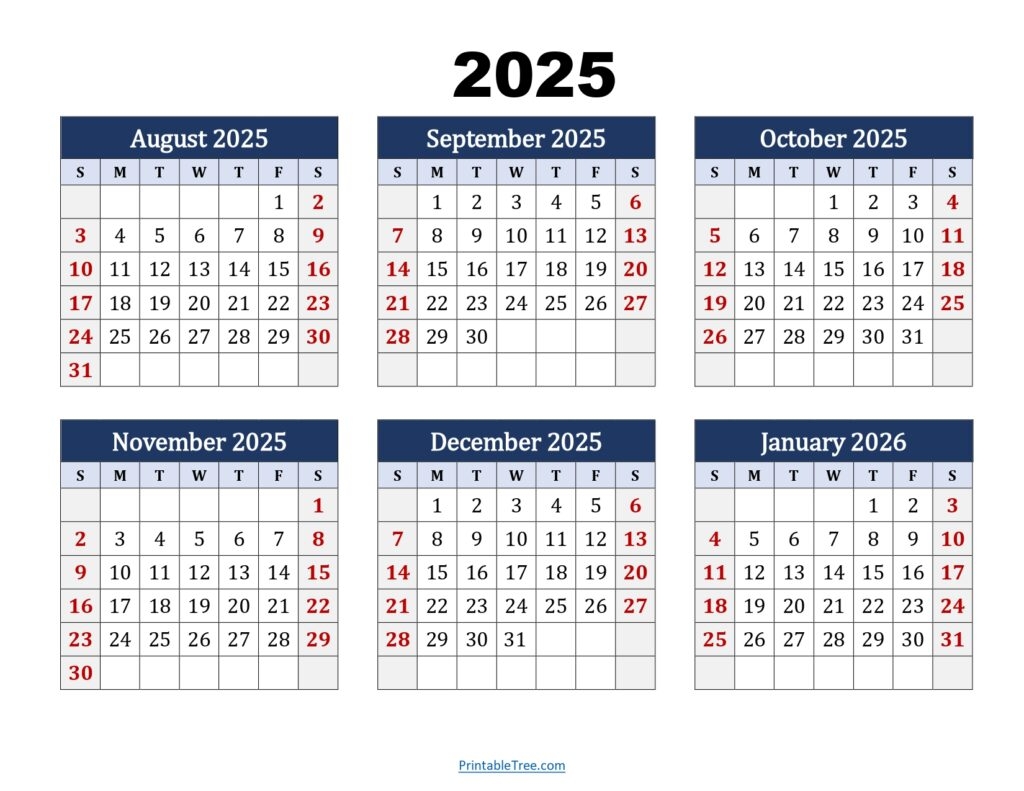 Calendar For June July August 2026