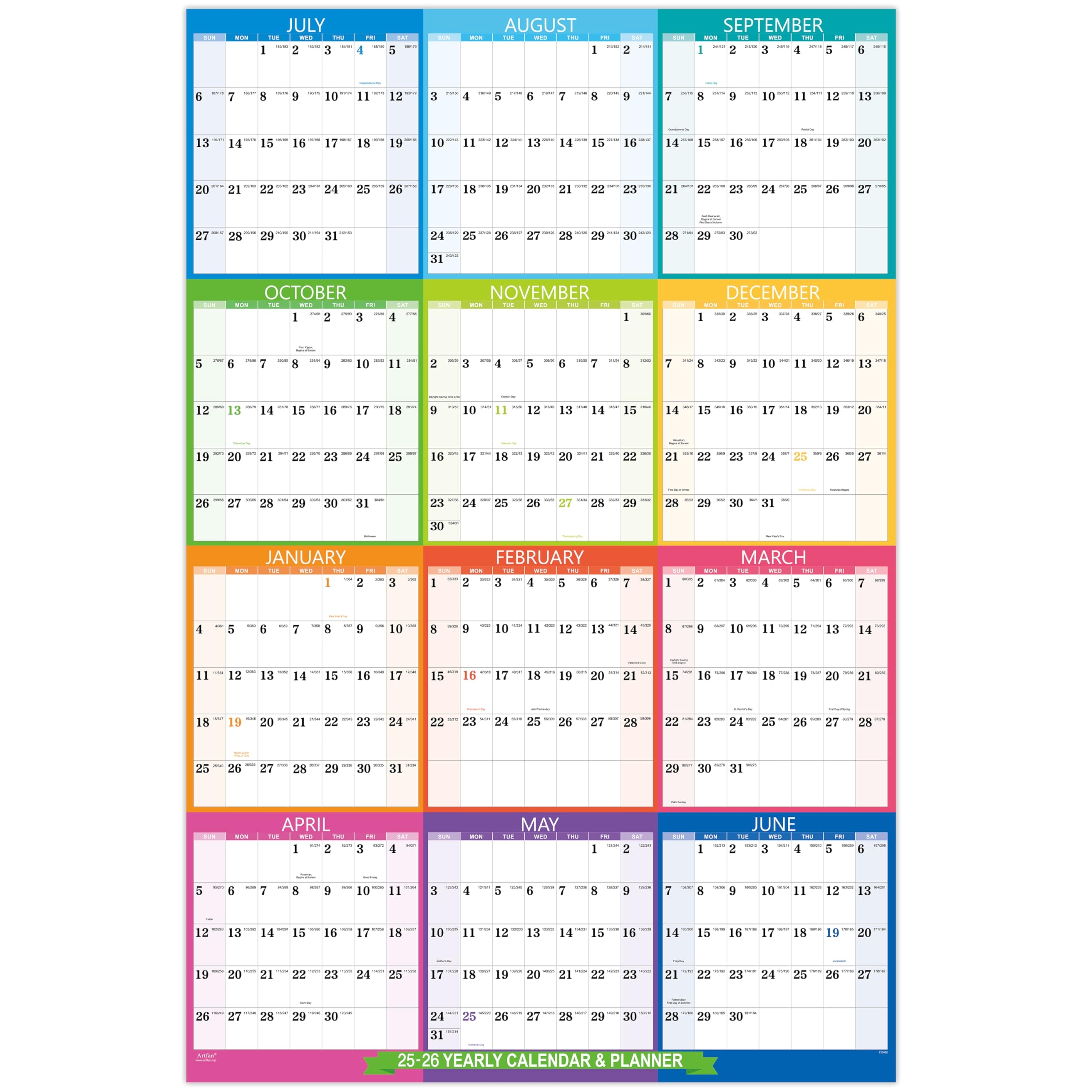 July 2025 To June 2026 Calendar