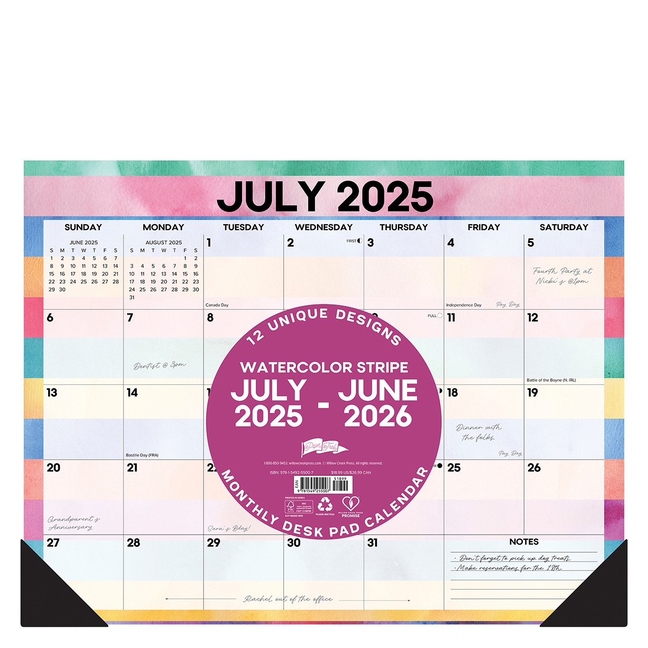 Small Desk Calendar July 2025 2026 2025 2026 Desk Calendar 18 