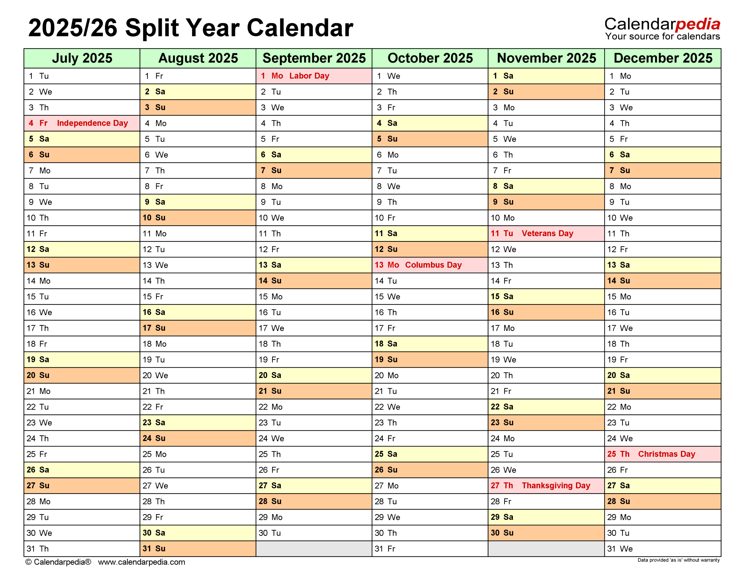 2026 Calendar July To December