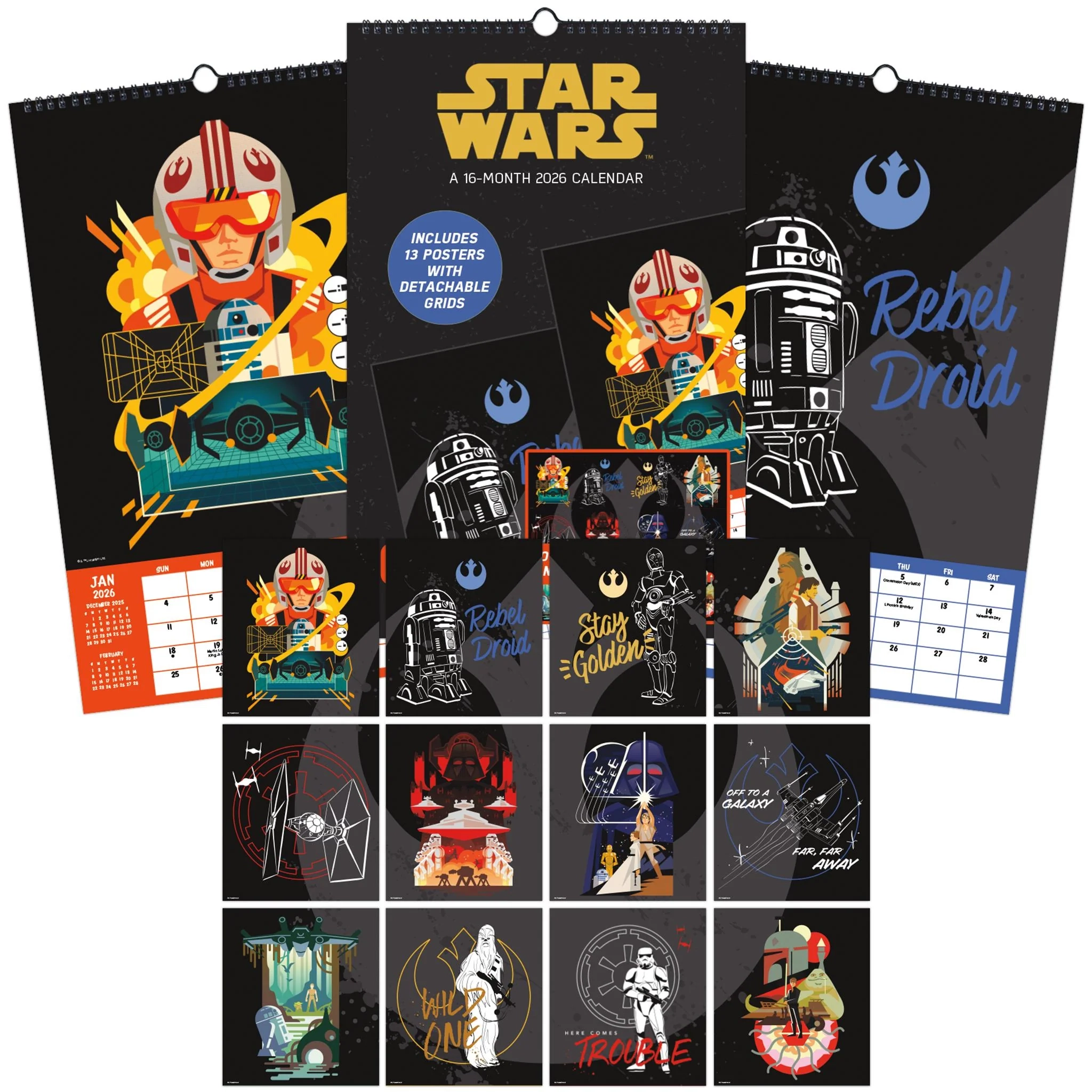 Star Wars 2026 Poster Calendar