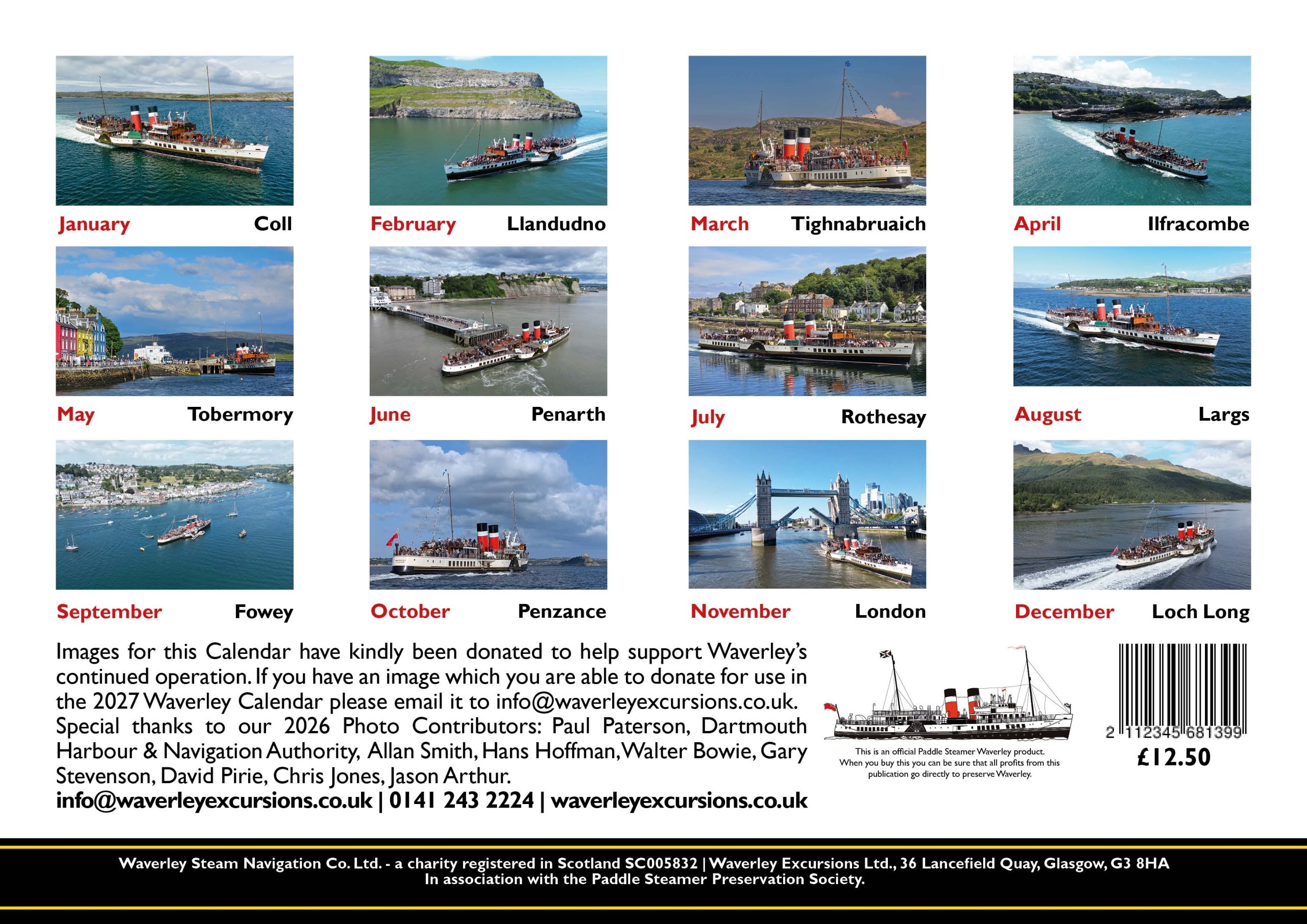Waverley 2026 Calendar Waverley Excursions