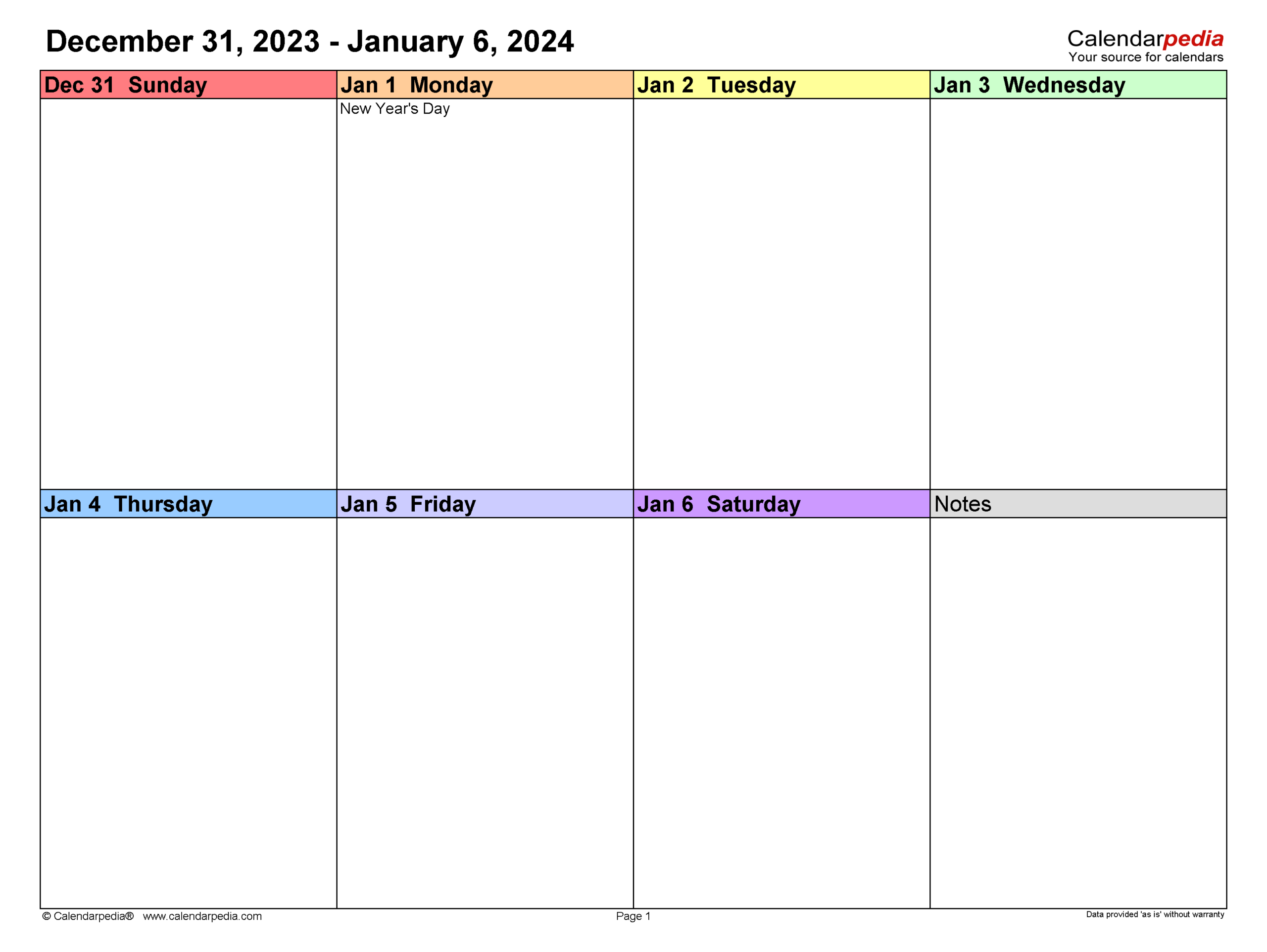 Weekly Calendars 2024 For PDF 12 Free Printable Templates