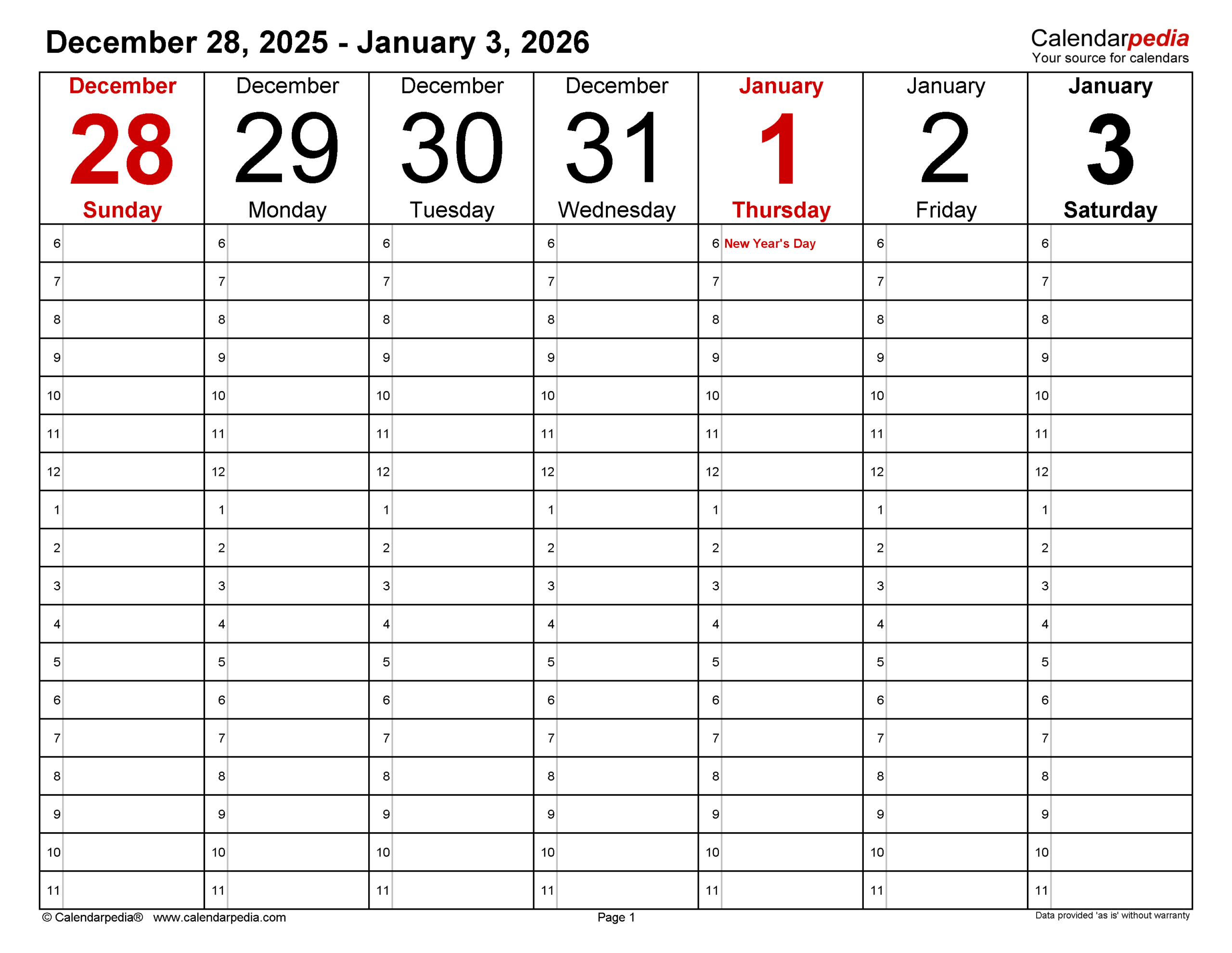 Weekly Calendars 2026 For Word 12 Free Printable Templates
